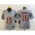 Youth Kansas City Chiefs #15 Patrick Mahomes Grey Atmosphere Fashion Stitched Jersey