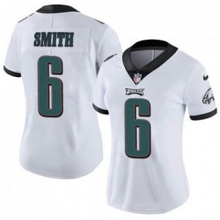 Women's Philadelphia Eagles #6 DeVonta Smith White Vapor Untouchable Limited Stitched Football Jersey(Run Small)