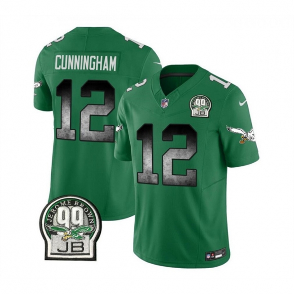 Men's Philadelphia Eagles #12 Randall Cunningham Green 2023 F.U.S.E. Throwback Vapor Untouchable Limited Stitched Football Jersey