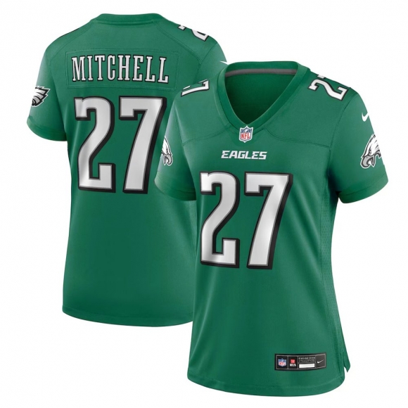 Womens Nike Quinyon Mitchell Midnight Kelly Green Philadelphia Eagles Team Game Jersey