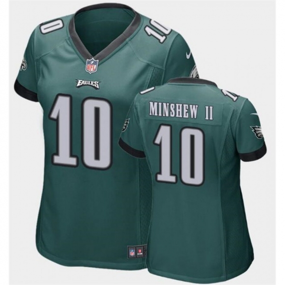 Women's Philadelphia Eagles #10 Gardner Minshew II Green Vapor Untouchable Limited Stitched Football Jersey(Run Small)