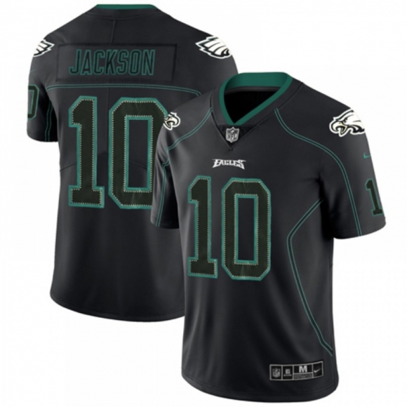 Men's Philadelphia Eagles #10 DeSean Jackson Lights Out Black Color Rush Limited Stitched NFL Jersey