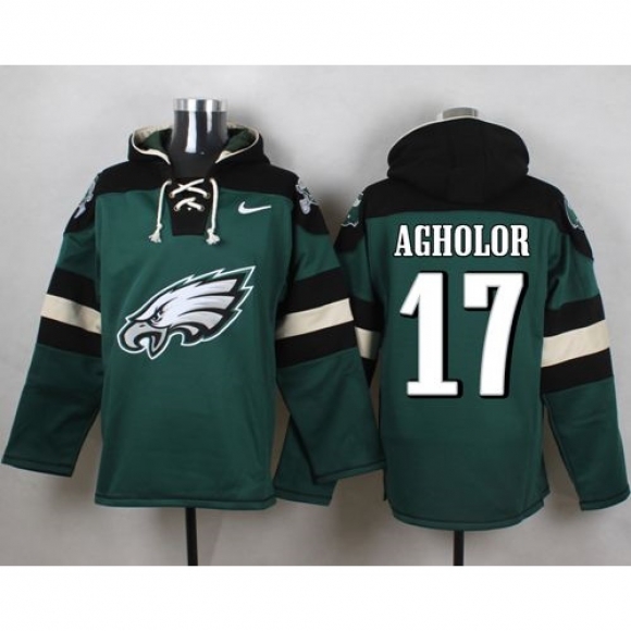 Nike Eagles #17 Nelson Agholor Midnight Green Player Pullover NFL Hoodie