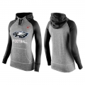 Women's Nike Philadelphia Eagles Performance Hoodie Grey & Black_1