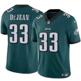 Men's Philadelphia Eagles #33 Cooper DeJean Green 2024 Draft Vapor Untouchable Limited Stitched Football Jersey