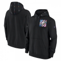 Men's Philadelphia Eagles Black 2023 Crucial Catch Club Pullover Hoodie