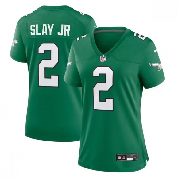 Women's Philadelphia Eagles #2 Darius Slay JR Green Stitched Football Jersey(Run Small)