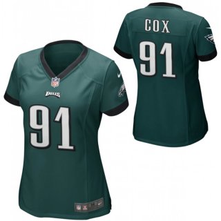 Women's Philadelphia Eagles #91 Fletcher Cox Grreen Vapor Untouchable Limited Stitched Football Jersey(Run Small)