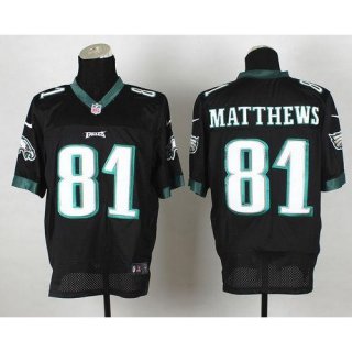 Nike Eagles #81 Jordan Matthews Black Alternate Men's Stitched NFL Elite Jersey