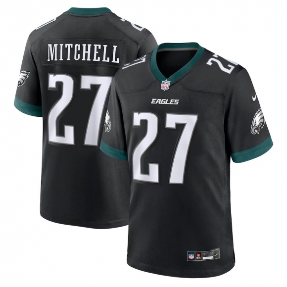 Men's Nike Quinyon Mitchell Midnight Black Philadelphia Eagles Player Game Jersey