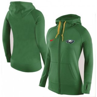 Women's Nike Philadelphia Eagles Full-Zip Performance Hoodie Green