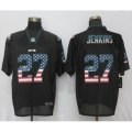 Men's Philadelphia Eagles #27 Malcolm Jenkins Black USA Flag Elite Stitched NFL Jersey