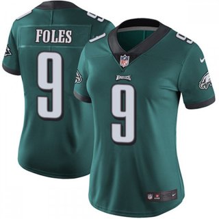 Women's Philadelphia Eagles #9 Nick Foles Green Vapor Untouchable Limited Stitched Football Jersey(Run Small)