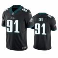 Men's Philadelphia Eagles #91 Fletcher Cox Black 2023 F.U.S.E. Vapor Untouchable Limited Stitched Football Jersey