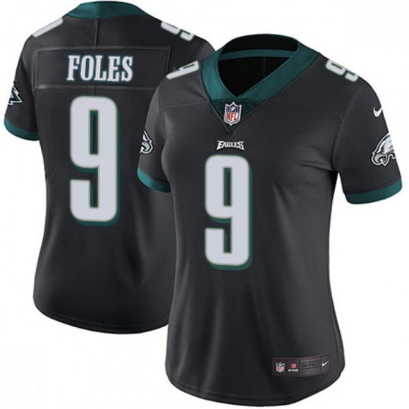 Women's Philadelphia Eagles #9 Nick Foles Black Vapor Untouchable Limited Stitched Football Jersey(Run Small)