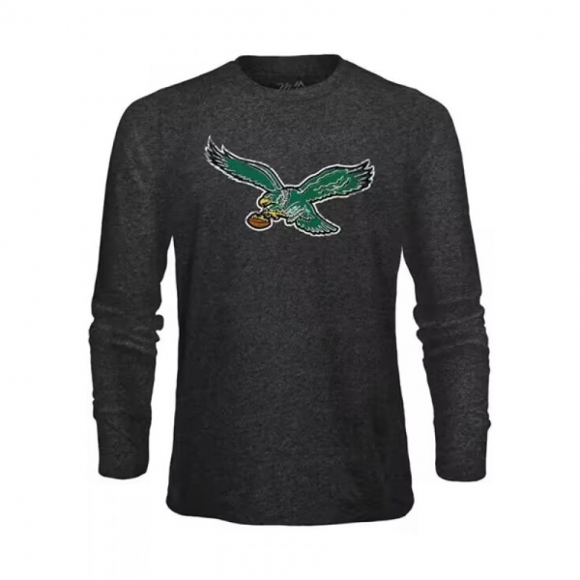 Men's Philadelphia Eagles Black Long Sleeve T-Shirt