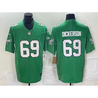 Men's Philadelphia Eagles #69 Landon Dickerson Green 2023 F.U.S.E. Vapor Untouchable Stitched Football Jersey