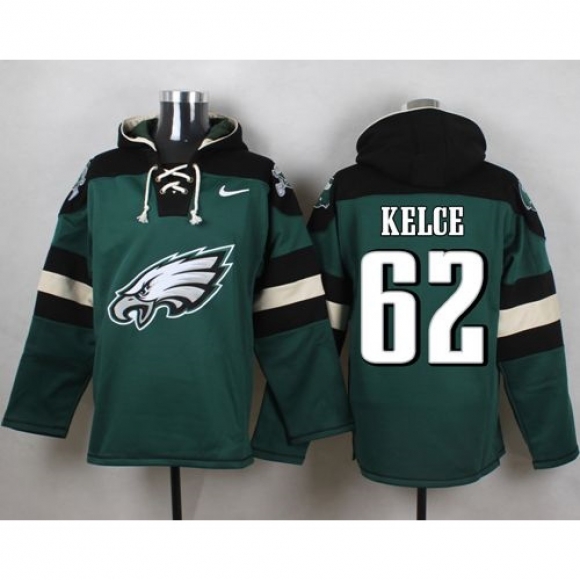 Nike Eagles #62 Jason Kelce Midnight Green Player Pullover NFL Hoodie