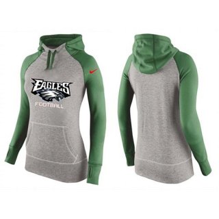 Women's Nike Philadelphia Eagles Performance Hoodie Grey & Green_1