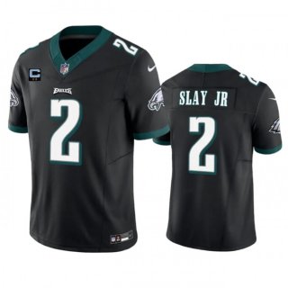 Men's Philadelphia Eagles #2 Darius Slay JR Black 2023 F.U.S.E. With 1-Star C Patch Vapor Untouchable Limited Stitched Football Jersey