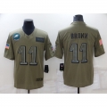 Men's Philadelphia Eagles #11 A. J. Brown Camo Salute To Service Limited Stitched Jersey