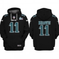 Men's Philadelphia Eagles #11 A.J. Brown Black Super Bowl LVII Patch Pullover Hoodie