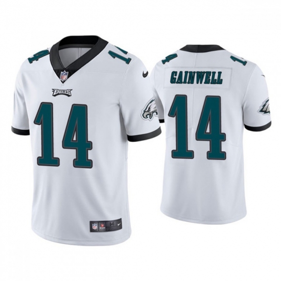 Men's Philadelphia Eagles #14 Kenneth Gainwell White Vapor Untouchable Limited Stitched Jersey