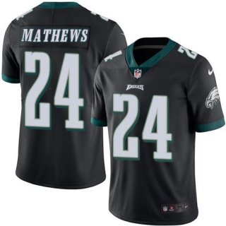 Nike Eagles #24 Ryan Mathews Black Men's Stitched NFL Limited Rush Jersey