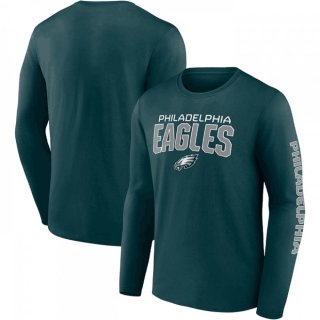 Men's Philadelphia Eagles Green Go the Distance Long Sleeve T-Shirt