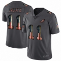 Men's Philadelphia Eagles #11 Carson Wentz Grey 2019 Salute To Service USA Flag Fashion Limited Stitched NFL Jersey