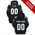 Men's Philadelphia Eagles Active Player Custom 2021 Black Pullover Hoodie