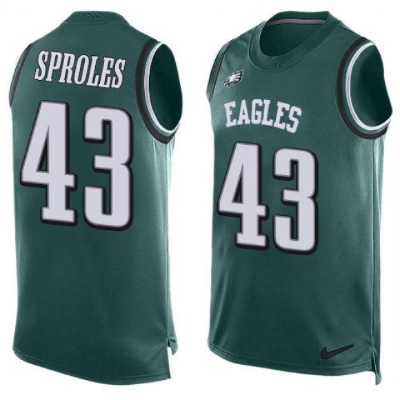 Nike Eagles #43 Darren Sproles Midnight Green Team Color Men's Stitched NFL Limited Tank Top Jersey