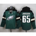 Nike Eagles #65 Lane Johnson Midnight Green Player Pullover NFL Hoodie