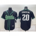 Men's Philadelphia Eagles #20 Brian Dawkins Black Cool Base Stitched Baseball Jersey