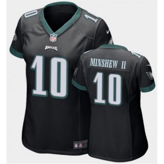 Women's Philadelphia Eagles #10 Gardner Minshew II Black Vapor Untouchable Limited Stitched Football Jersey(Run Small)