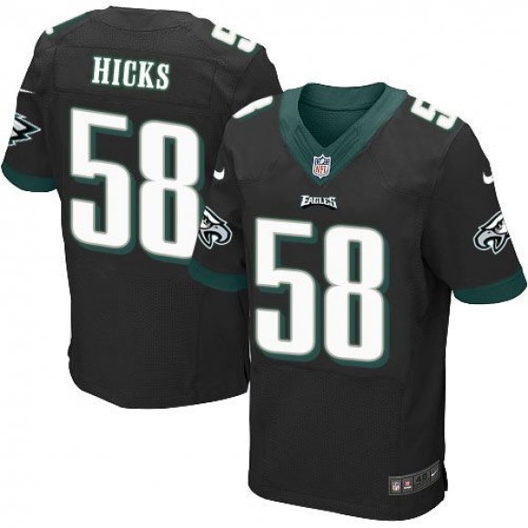 Nike Eagles #58 Jordan Hicks Black Alternate Men's Stitched NFL New Elite Jersey