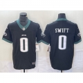 Men's Philadelphia Eagles #0 D'Andre Swift Black 2023 F.U.S.E. Vapor Untouchable Limited Stitched Football Jersey