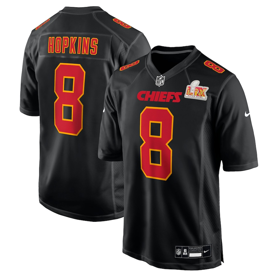 DeAndre Hopkins Kansas City Chiefs Nike Super Bowl LIX Fashion Game Jersey - Carbon Black