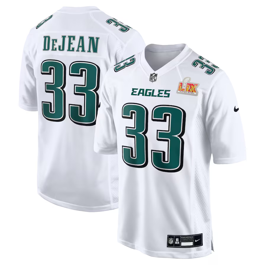 Cooper DeJean Philadelphia Eagles Nike Super Bowl LIX Fashion Game Jersey - Tundra White